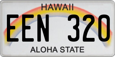 HI license plate EEN320