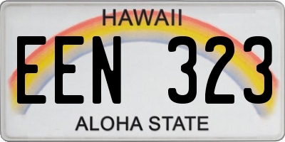 HI license plate EEN323