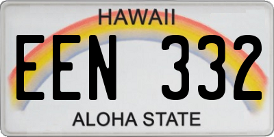 HI license plate EEN332