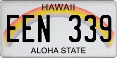 HI license plate EEN339