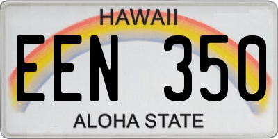 HI license plate EEN350