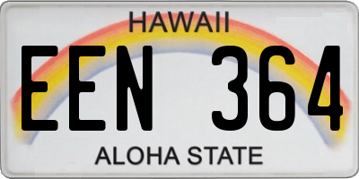 HI license plate EEN364