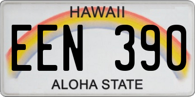 HI license plate EEN390