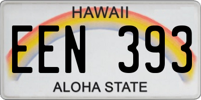 HI license plate EEN393