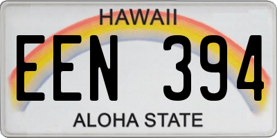 HI license plate EEN394