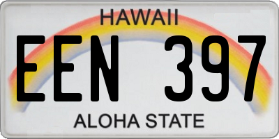 HI license plate EEN397