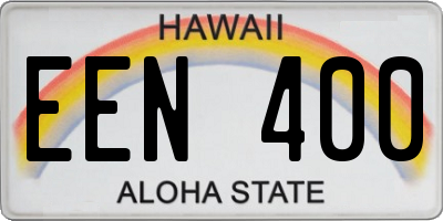 HI license plate EEN400
