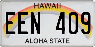 HI license plate EEN409