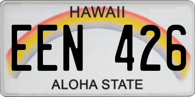 HI license plate EEN426