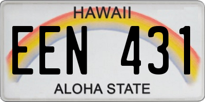HI license plate EEN431