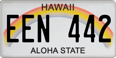 HI license plate EEN442
