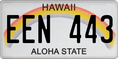 HI license plate EEN443