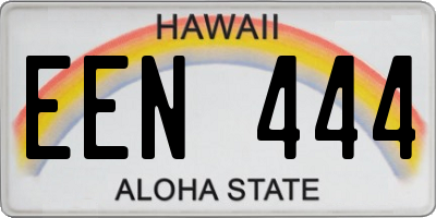 HI license plate EEN444