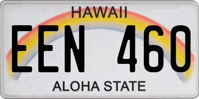 HI license plate EEN460