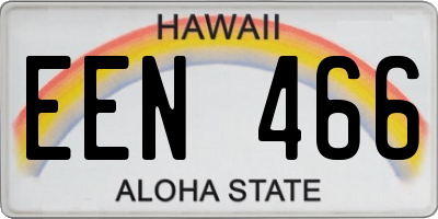 HI license plate EEN466