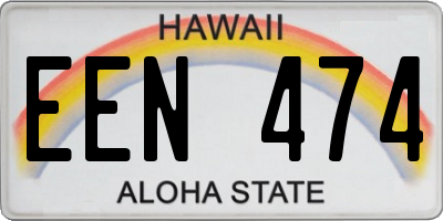 HI license plate EEN474