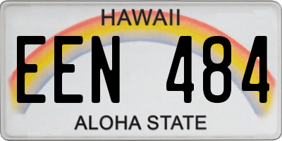 HI license plate EEN484