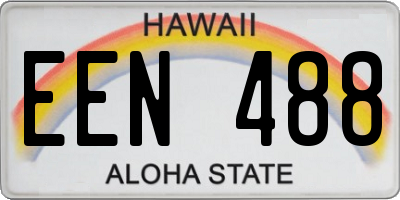 HI license plate EEN488