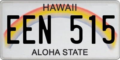 HI license plate EEN515