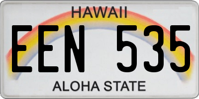 HI license plate EEN535