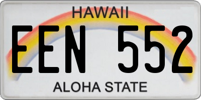 HI license plate EEN552