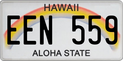 HI license plate EEN559