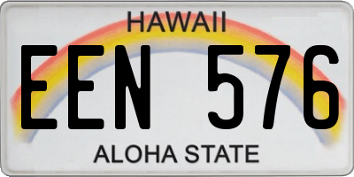 HI license plate EEN576