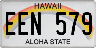 HI license plate EEN579