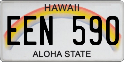 HI license plate EEN590