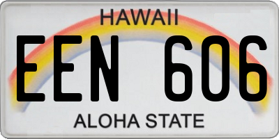 HI license plate EEN606