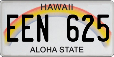HI license plate EEN625