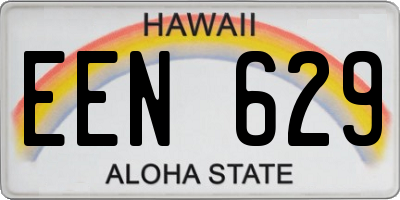 HI license plate EEN629