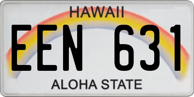 HI license plate EEN631
