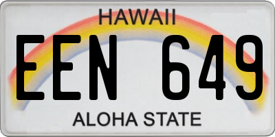 HI license plate EEN649