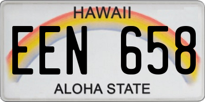 HI license plate EEN658