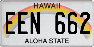 HI license plate EEN662