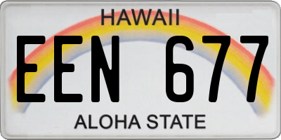 HI license plate EEN677