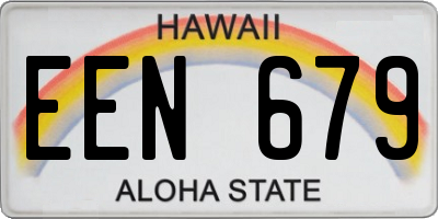 HI license plate EEN679