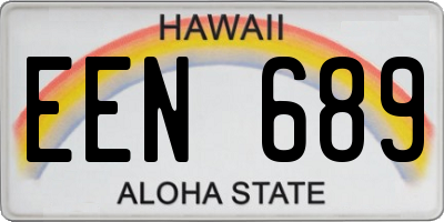 HI license plate EEN689