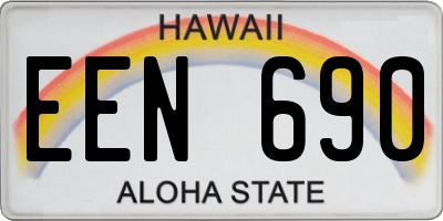 HI license plate EEN690