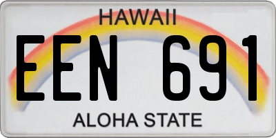 HI license plate EEN691
