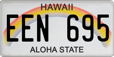 HI license plate EEN695