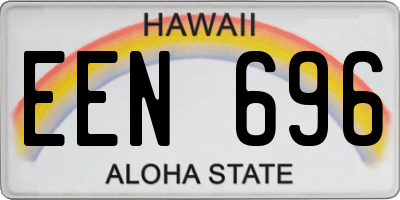 HI license plate EEN696