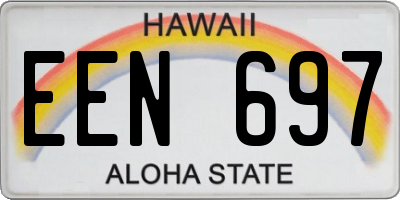 HI license plate EEN697