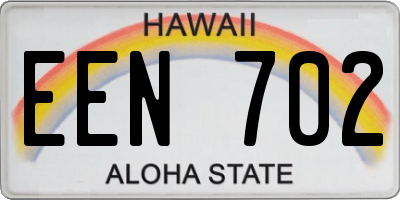 HI license plate EEN702