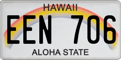 HI license plate EEN706