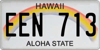 HI license plate EEN713