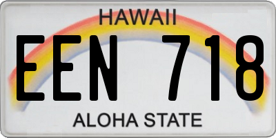HI license plate EEN718