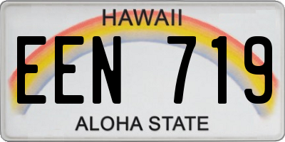 HI license plate EEN719