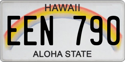 HI license plate EEN790